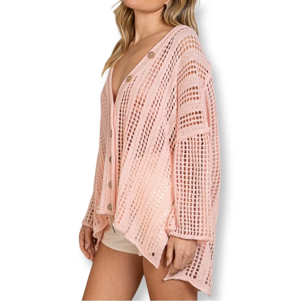 POL Oversized Knit Cover Up Top